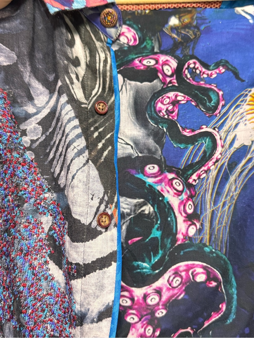 Robert Graham Hooked On You Linen Abstract Embroidered Shirt 3XL LIMITED EDITION - Picture 14 of 16